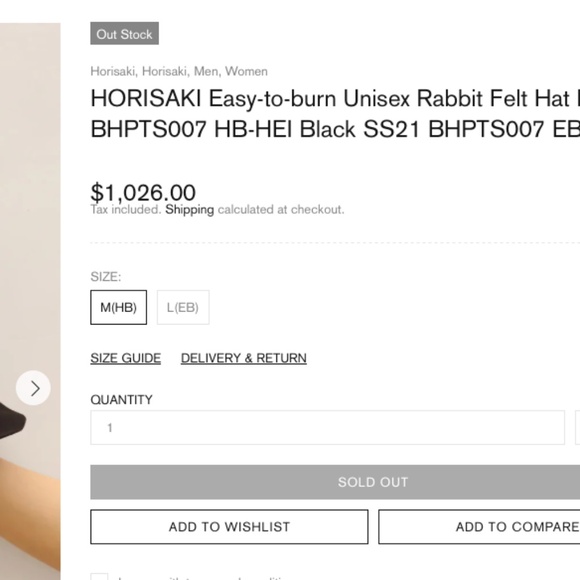HORISAKI Design & Handel Rabbit Fur Felt Grey Hat Bowler Swedish Japanese Unisex main image 10